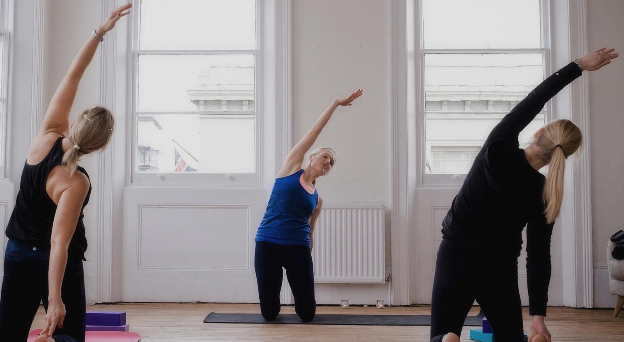 Vicky fox teaching yoga for breast cancer