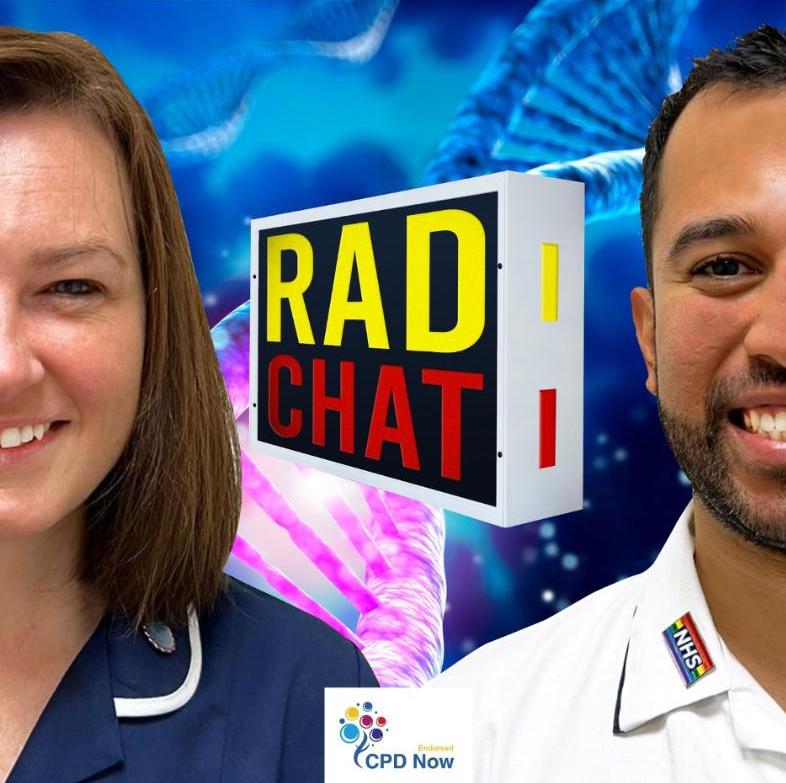 Founders of Rad Chat, a resource for radiotherapy and breast cancer, Jo and Naman